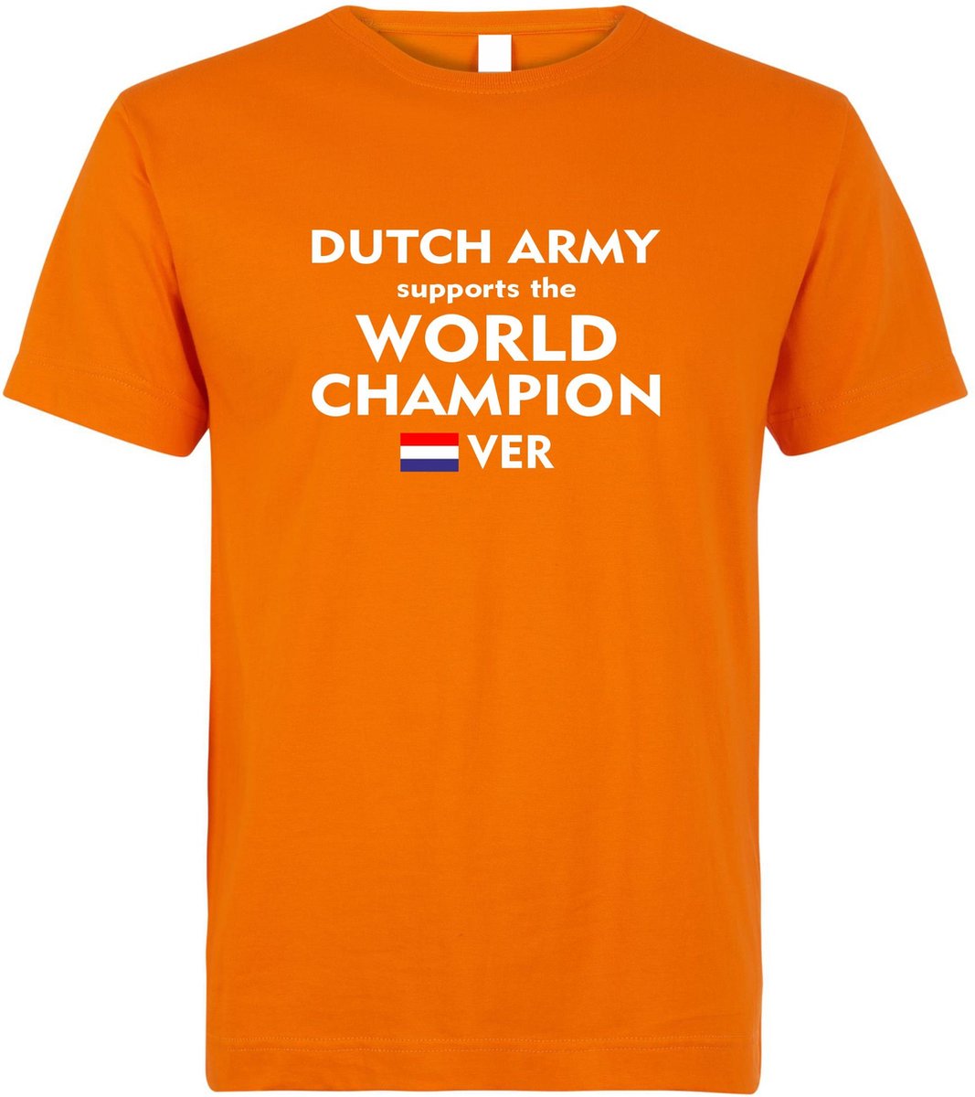 T-shirt Dutch Army supports the World Champion | Formule 1 fan | Max Verstappen / Red Bull racing supporter | Oranje | maat XXL